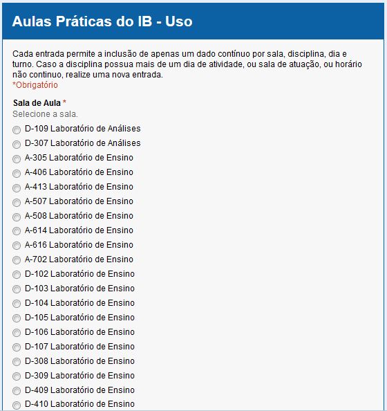 Iniciado levantamento de uso de Laboratórios de Ensino