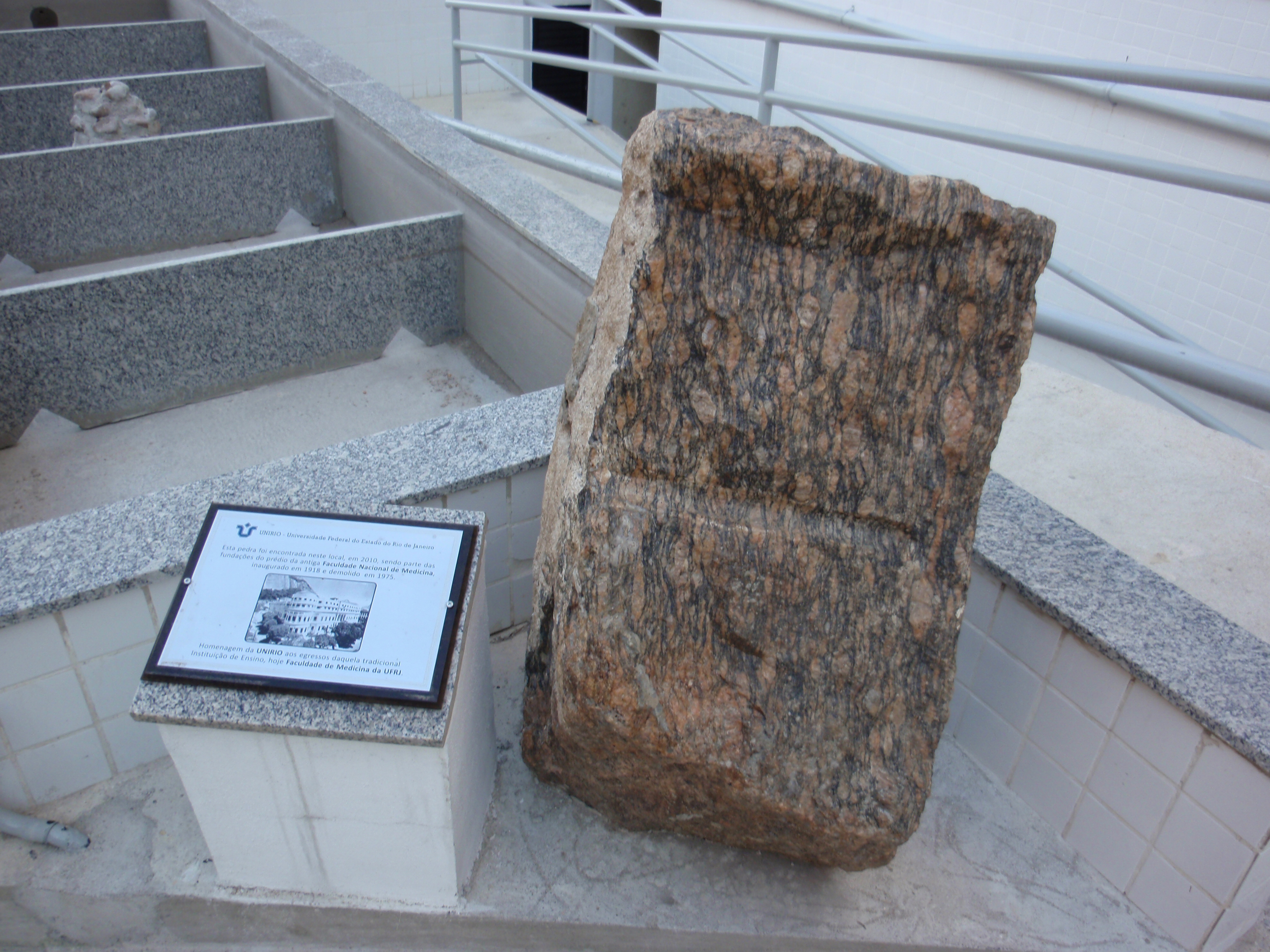 Pedra pedra Pedra que homenagea os egressos do Faculdade de Medicina da UFRJ 