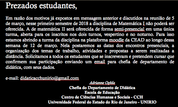 comunicado did