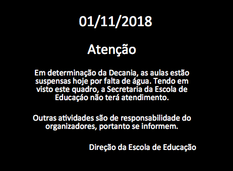 Suspensão 01/11/2018