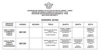 HORÁRIO 2018/2° SEMESTRE